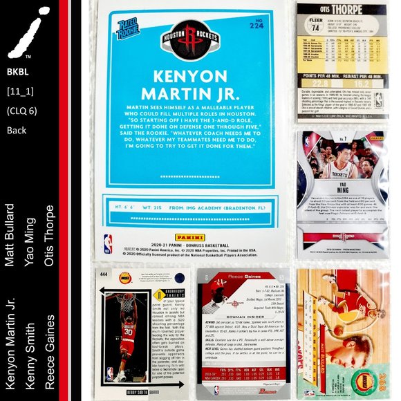 Houston Rockets  6 Card Lot - BKBL [11_1] - Picture 2 of 14